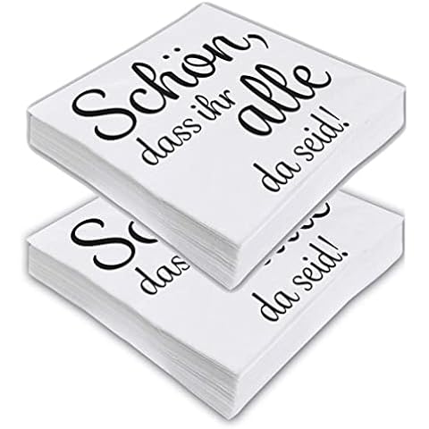 40x Party Servietten mit Spruch "Schön Cover