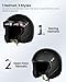 Open Face Auto Racing Helmets Lightweight Fiberglass Helmet Model R85 (2XL, MatteBlack) and Bluetooth Headset with Hi-Fi System
