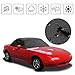 Custom Soft Top Roof Protector Half Cover Compatible with Mazda Miata MX5 MK1 MK2 MK2.5 1989-2005（Black）