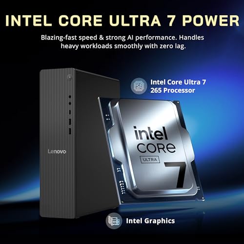 Image of Lenovo IdeaCentre Business Tower Desktop, Intel Core Ultra 7 265, 32GB DDR5, 2TB Storage (1TB SSD+ 1TB Docking Station Set), Copilot AI, Wi-Fi 6E, RJ-45, Wired Keyboard & Mouse, Windows 11 Pro, Gray