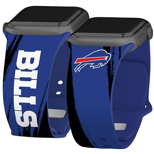 Game Time Buffalo Bills HD Paint Stripe Watch Band Compatible with Apple Watch (38/40/41mm Long)