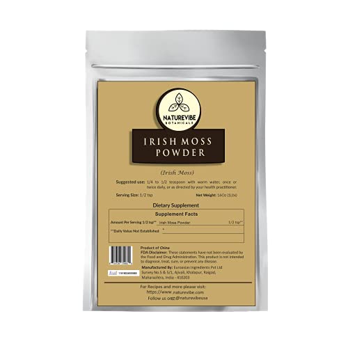 Naturevibe Botanicals Irish Moss Powder, 1 Pound