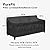 PureFit Outdoor Couch Cover Waterproof Patio Sofa Furniture Covers, 3-Seater Outdoor Cover with Air Vent and Handles, 78W x 35D x 35H Inches, Black