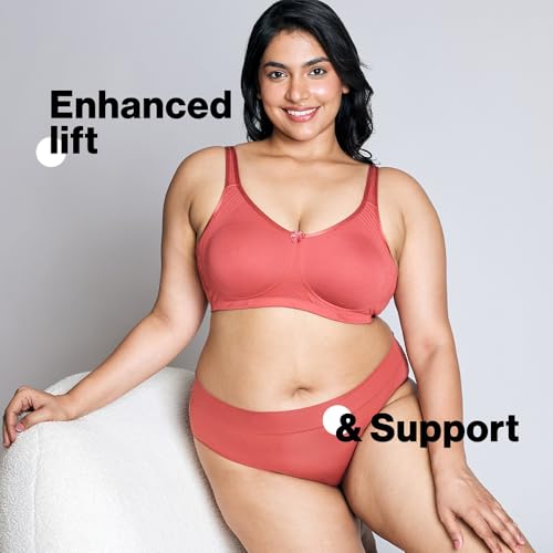 Image of NYKD NYB169 Cotton Non Padded Non Wired Encircled Shaping Bra Full Coverage Side Lift (Plus