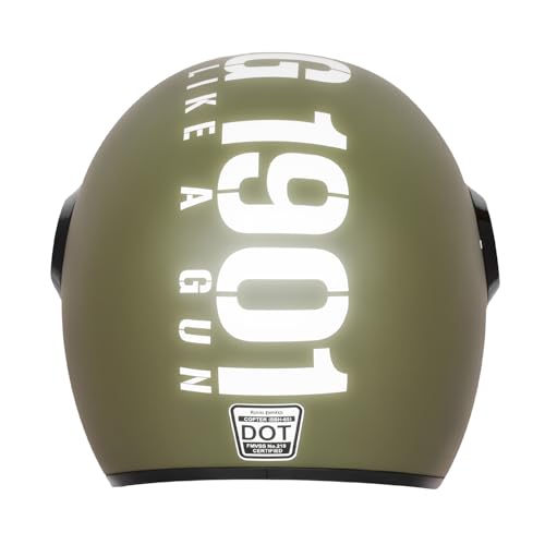 Image of Royal Enfield Copter of Solid ID ABS MT BG XL62 Helmet | Certification: ISI & DOT | Type: Open Face | Material: ABS
