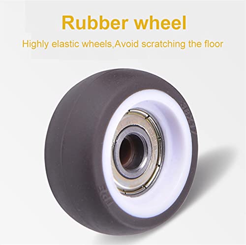 Roulettes pivotantes 5 cm caoutchouc M12 x 25 mm de rechange pour meuble