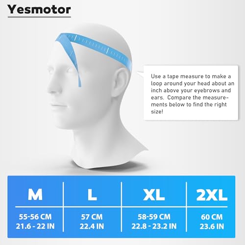 Yesmotor 3/4 Open Face Retro Motorcycle Helmet Vintage Helmet for Motorbike Casco, Moped, Cruiser, Bobber, and Chopper - DOT Approved