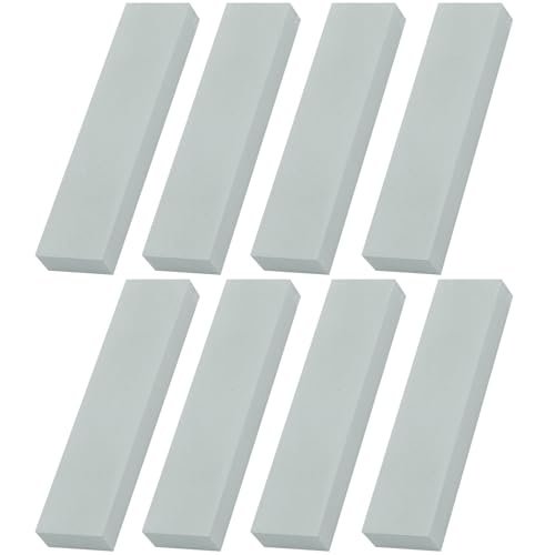Segbeauty 1000 Grit Small Pocket Sharpening Stone Set, 8pcs 3.8in Mini Whetstone Knife Sharpener for Pocket Knives, Gray Portable Blade Sharpener Tool for Scissors Sharpening Stones for Pedicure Kit