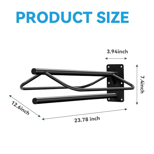 TOMESHA 2-Pack Wall Mounted Saddle Rack with Pad Bar, Heavy Duty Steel Stand for English & Western Saddles, Tack Room, Horse Stall