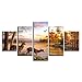 Produktbild Leinwandbild Dekoration Kunst Beliebte 5 Panel Tier Hirsche Modern Für Gemälde Wand Gedruckt Modulare Bilder,Ohne Rahmen