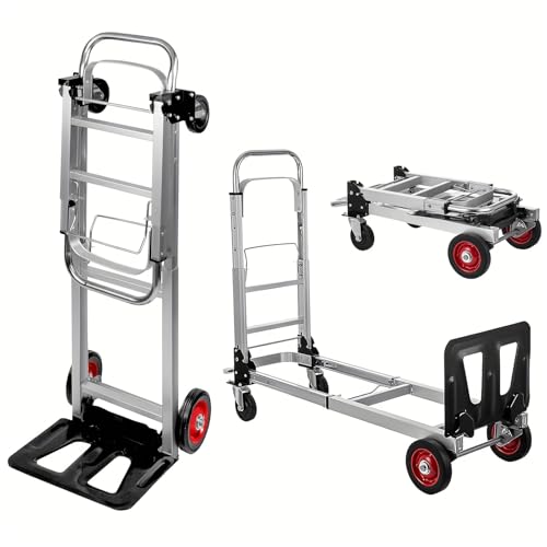 Carretilla plegable de aluminio 2 en 1, 400 lb capacidad miniatura 1