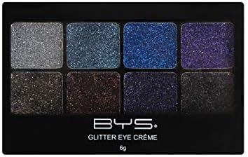 BYS Glitter Gel Makeup Palette 8 shades - LeFreak Cest Chic, lightweight, fine glitter particles that will add a bit of glam to any eye makeup look