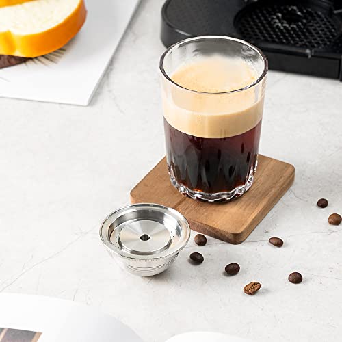 Stainless Steel Metal Coffee Capsule Compatible For Vertuo Coffee Espresso Size Nespresso Vertuoline Reusable Pods Holder Vertuolline Gca1,Env135S,Env135B,Env135T,Env135R (Capsule) #TOP1