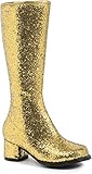 Ellie Shoes - Kids Gold Glitter Gogo Boots - Small (11/12) - Gold