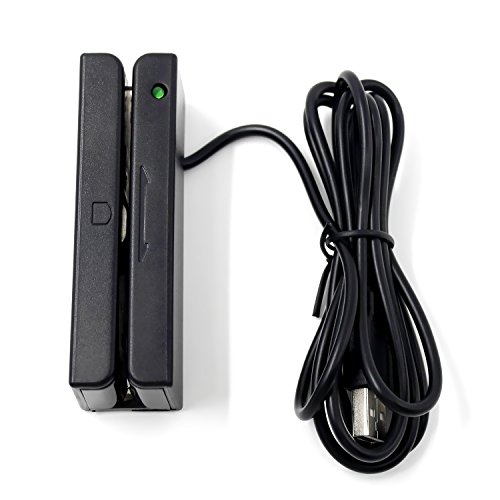 Symcode Usb Magnetic Stripe Card Reader 3-Track Pos Credit Card Reader Swiper Magstripe Swipe Card Reader #TOP4