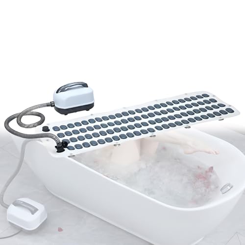 Luftsprudelbad Sprudelmatte Badewanne Surf Massage Badematte Rutschfeste Bubble Spa Matte Komfortable Ganzkörpermassage Tragbares Spa Schaumbad Massagegerät