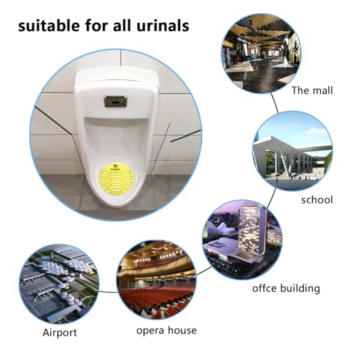 10 Pack Urinal Screen Deodorizer Mats, Long Bristle Anti-Splash Anti-Clogging Urinal Mats Scented Lasting Odor Freshener Urinal Cake –Ideal for Bathrooms, Restrooms, Offic