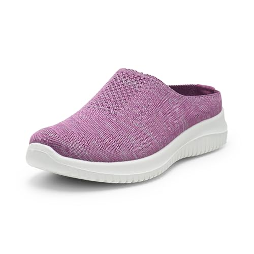Alexis Leroy Zapatillas de SeñoraSlip-On MujerComodos y Ligeras Zapatos de Enfermería Casuales de Malla Transpirable para Caminar Morado 40 EU