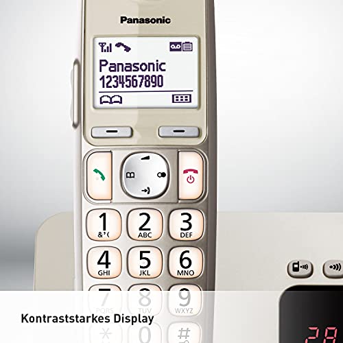 Teléfono Panasonic Dect Cordless Champagne miniatura 4