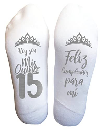 Mis Quince Funny Socks for Teen Girls, 15th Birthday Quinceaera Gift, If You Can Read This Personalized Party Favor