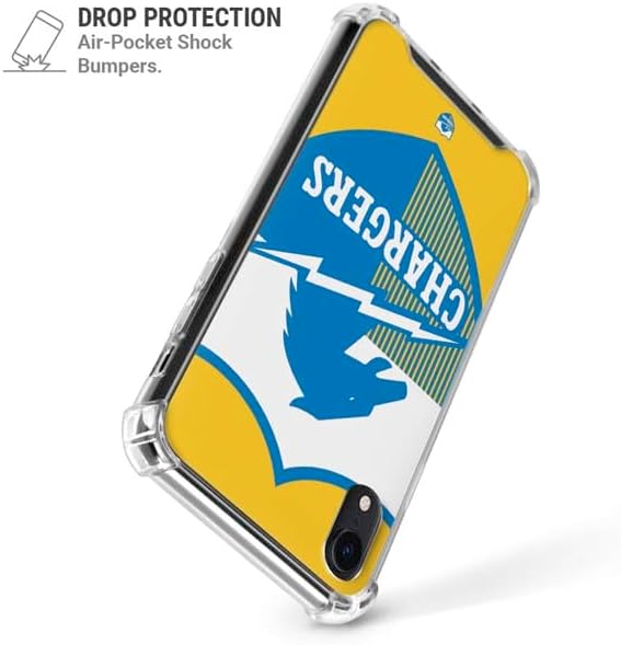 Skinit Clear Phone Case Compatible with iPhone XR - Officially Licensed NFL Los Angeles Chargers Retro Logo Design