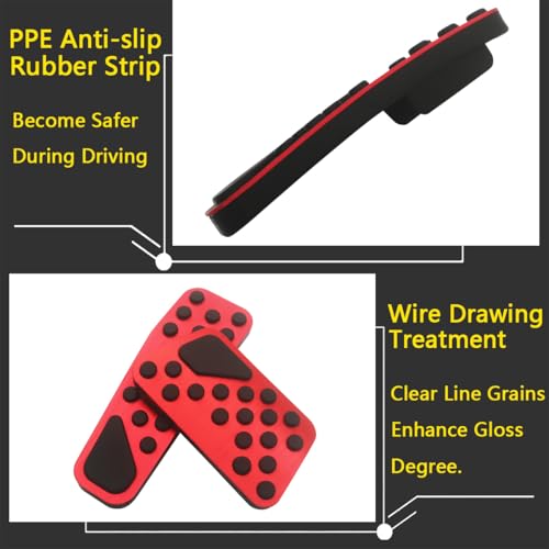 Image of Gas and Brake Pedal Cover Compatible for Dodge Challenger Accessories 2008-2024, Compatible for Dodge Charger Accessories 2011-2022 2023, for Chrysler 300 /300C Foot Pad Cap No Drill