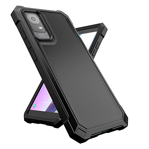 Ailiber For Tcl Ion X/Tcl Ion V Case, Tcl Ionx Phone Case With Screen Protector Tempered Glass, Dual Layer Structure Protection, Shockproof Corners Tpu Bumper, Protective Cover For Tcl Ion V-Black #TOP6