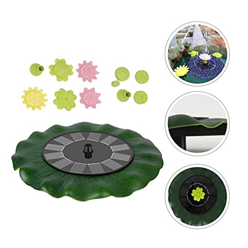 Cabilock 1 Conjunto Fonte De Folha De Lótus Bomba De Lagoa Solar Kit Fonte Solar Pétalas De Flores B
