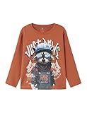 NAME IT Jungen Nmmolly Ls Nreg Top Box, Autumn Leaf, 104