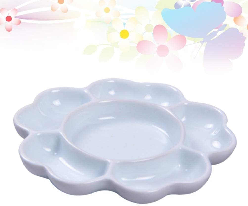 Paleta farb ceramicznych biały talerz porcelanowy taca do mieszania akwarela malarstwo paleta do mieszania taca artystyczne materiały malarskie łatwe do czyszczenia