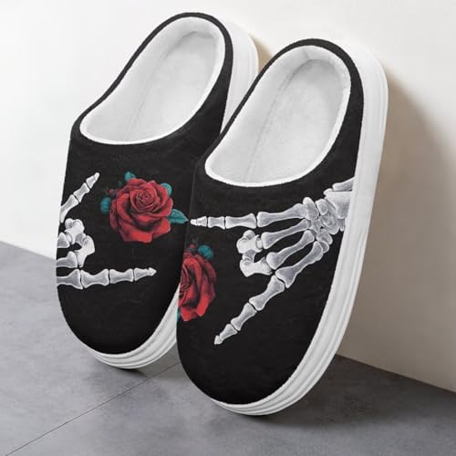 Fuzzy Memory Foam Slippers for Women Winter Soft Warm Flannel Slipper Non Slip Bedroom House Shoes Indoor Slip On4