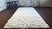 Classic 5x7 flokati Rug. Soft and Fluffy 3” Pile. 100% Natural Wool. Modern Off-White Shaggy Area Rug.