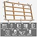 Vlaeng Stationary Dock Backer Plate 4 Pcs, 5x5 Galvanized Backer Plate, Hardware Heavy Duty Floating Boat Dock Steel Backer Plate with 1/2