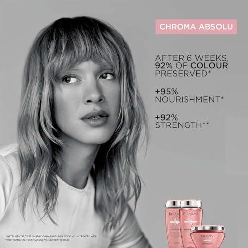 Image of Kerastase Chroma Absolu Riche Shampoo for Color-Treated Hair 250ml | Sulphate Free Colour Protect Shampoo | Medium to Thick Hair| Infused with 3 Restoring Acids and Centella Asiatica (Pack of 2)