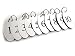 Origin Key Fobs, Key Tags, Key Rings, Numbered 1 to 10, Silver...