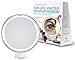 London Luxury 10X Magnifying Makeup Mirror | Lighted Makeup Mirror With 20 LEDs | 8" Wide | Travel Vanity Mirror Is Compact | Suction Cup With 360 Rotation | Battery Operated Make Up Mirror With Light