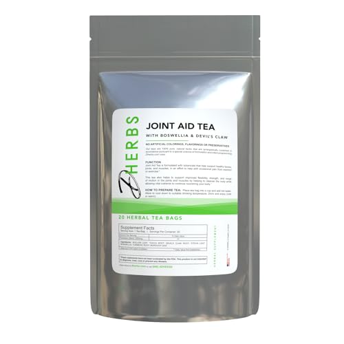 Dherbs Herbal Joint Aid Tea with Tumeric, Yucca Root, and Stevia Leaf (20 Bags)