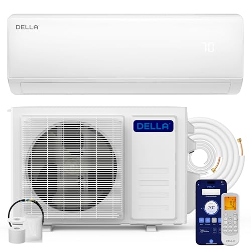 DELLA Econo Series 11500 BTU 115V Mini Split Air Conditioner, Works with Alexa and Wifi, 17 SEER2...