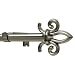 Levolor 43993783 Fleur Silhouette Rod Set, 66-to-120-Inch Width, 3/4-Inch Diameter, Satin Nickel