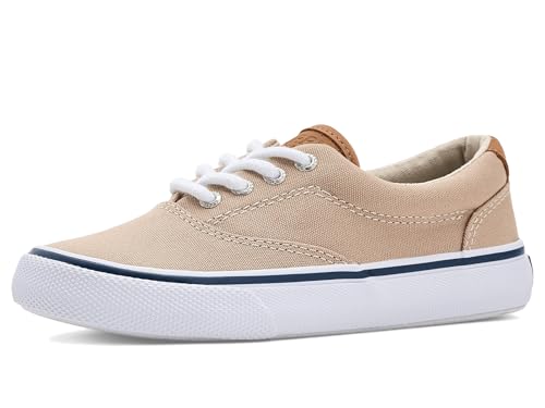 Sperry Boys CVO Striper II (Little Kid/Big Kid) Irish Cream Canvas 3 Medium Little Kid