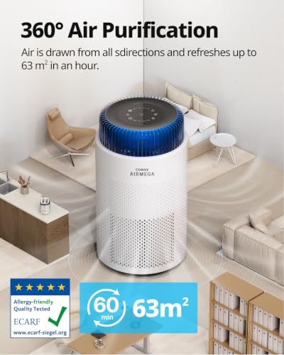 COWAY Purificatore d'Aria Camera da Letto Casa, HEPA, Notte, AIRMEGA 100 - 4