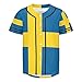 Vnurnrn Sweden Flag Mens Baseball Button Down Jersey Hipster Hip Hop T Shirts