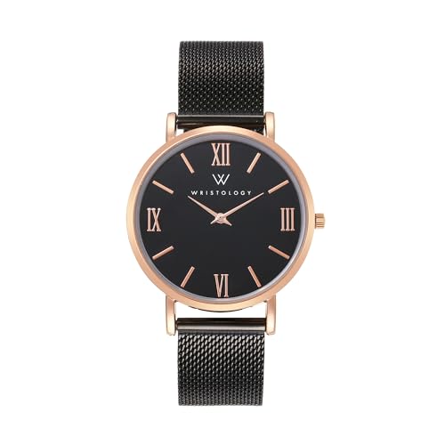 Wristology 29 Options - Maxi Leather Band Roman Numerals Boyfriend Watch - Interchangeable Genuine Leather Strap - Large Easy to