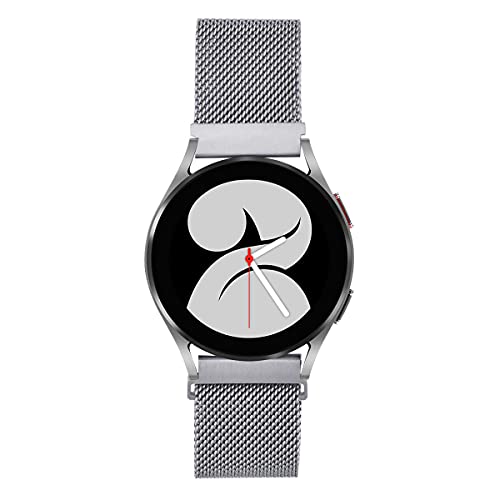 KOREDA Band Compatible with Samsung Galaxy Watch 5 40mm 44mm/Pro 45mm & Galaxy Watch 4 40mm 44mm/Classic 42mm 46mm/Galaxy Watch 3 41mm/Active 2 40mm 44mm, 20mm Stainless Steel Mesh Strap for Galaxy Watch 42mm