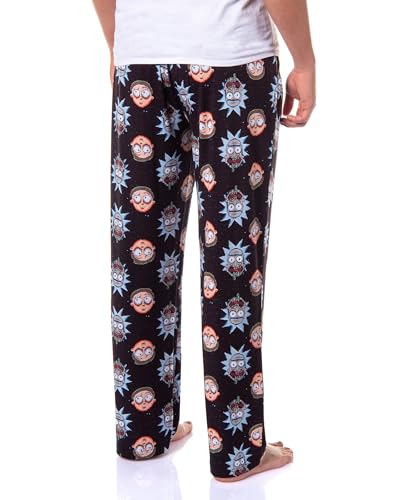 Rick and Morty Pajamas Men's Pixel Face Print Sleep Pajama Pants for Adults Lounge Bottoms4