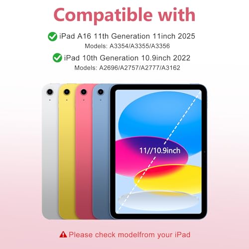 Image of besky Keyboard Case for iPad A16 11th /10th Gen 11 /10.9 Inch, 360 Rotatable