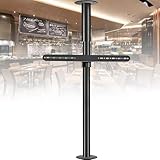 ShaiVrissian Soporte TV Giratorio,Soporte con Marco Giratorio para TV LCD,Altura Ajustable Y Rotación 360°,Acero Laminado En Frío,para Pantallas De 32-75 Pulgadas,Soporta 45,5 Kg 83.5-100.5cm