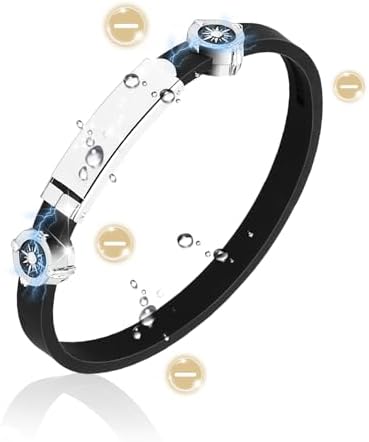 （04:30時点） [Sungale] 静電気除去 ブレスレット最强 強化モデル レディース メンズ 磁気 スポーツ シリコンブレスレット 防水 静電気防止グッズ 静電気軽減 サイズ調整可能 #ZNZブラック