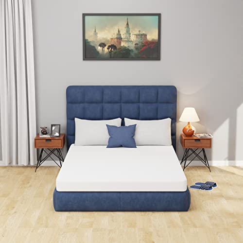 Image of PayLessHere 5 Inch Full Green Tea Memory Foam Mattress Cooling Gel Infused Mattress,Medium Firm Mattresses Fiberglass Free /CertiPUR-US Certified /Bed-in-a-Box /Pressure Relieving Full Size,White