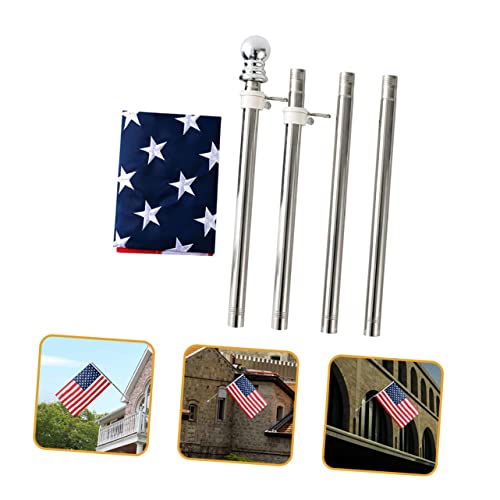 Mât drapeau américain acier inoxydable kit extérieur résistant pour bateau